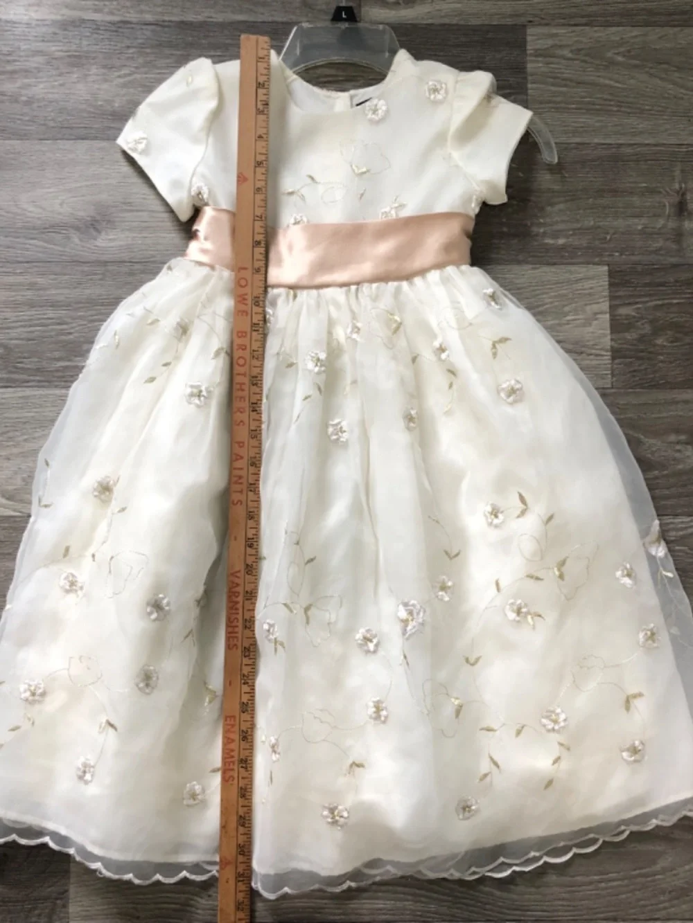 Cream and gold George fancy girls dress 6x